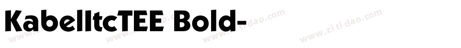 KabelItcTEE Bold字体转换